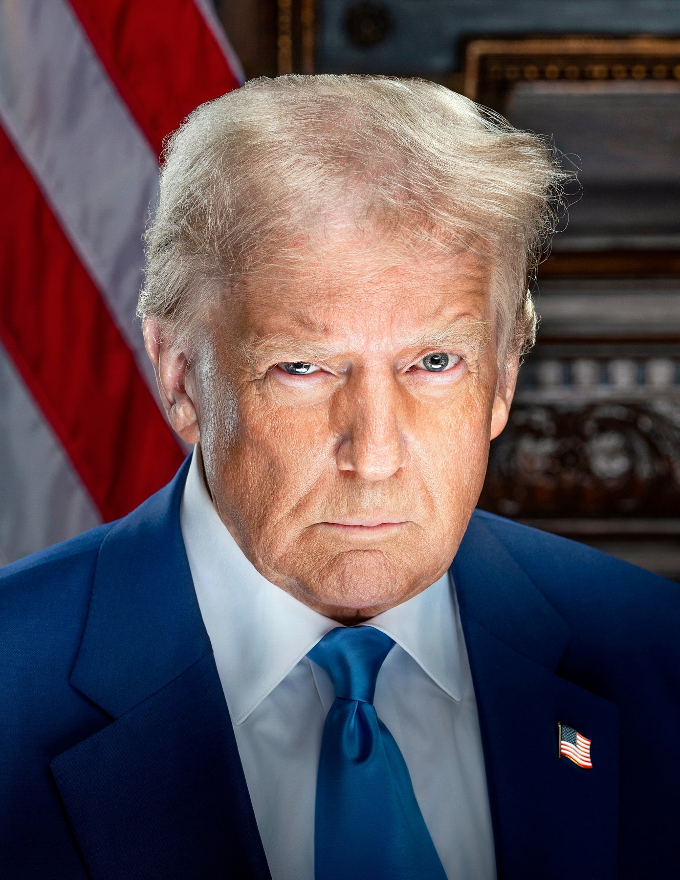 Official 2025 White House portrait of President Donald Trump