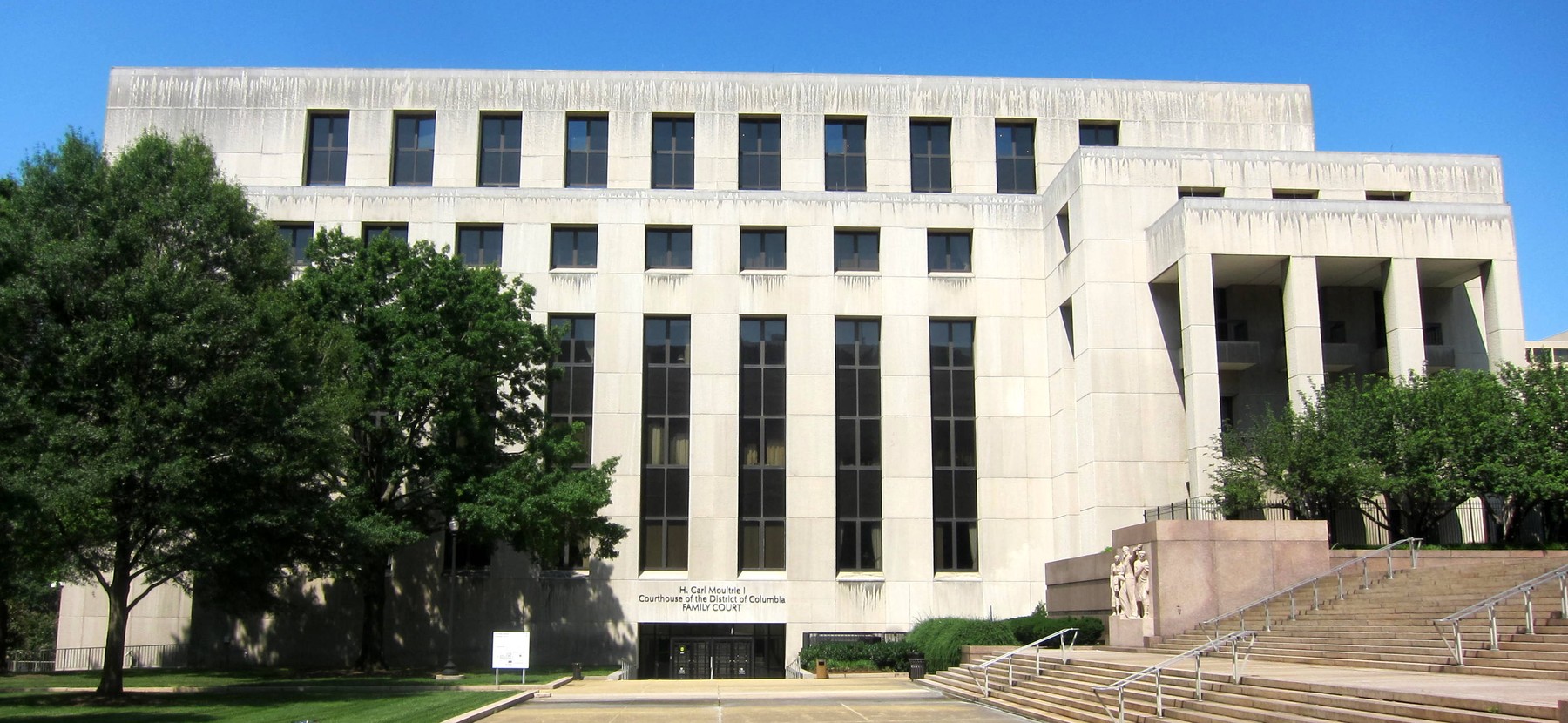 The H. Carl Moultrie Courthouse, home of the D.C. Superior Court, in Washington, D.C.
