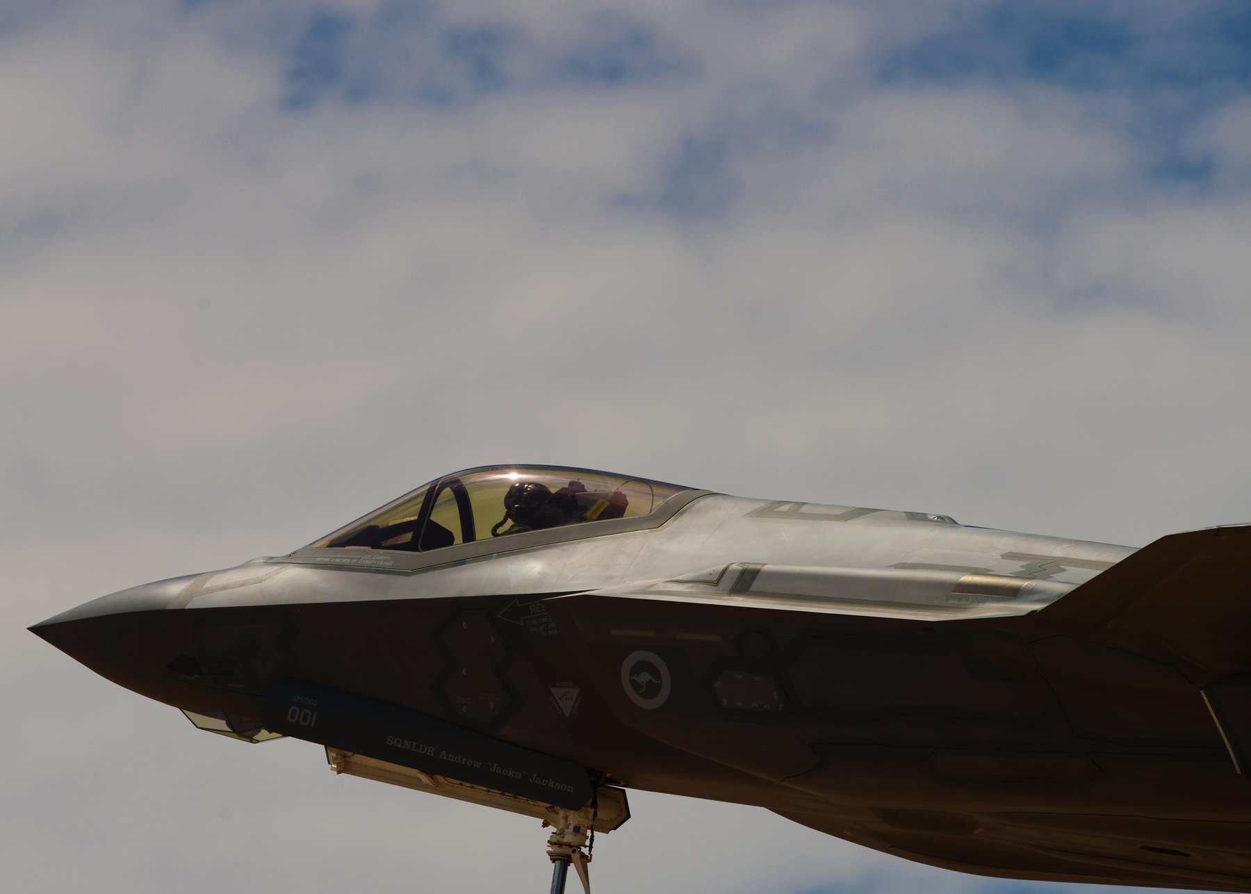 A Royal Australian Air Force F-35A Lightning II taxiing at Luke Air Force Base, Arizona