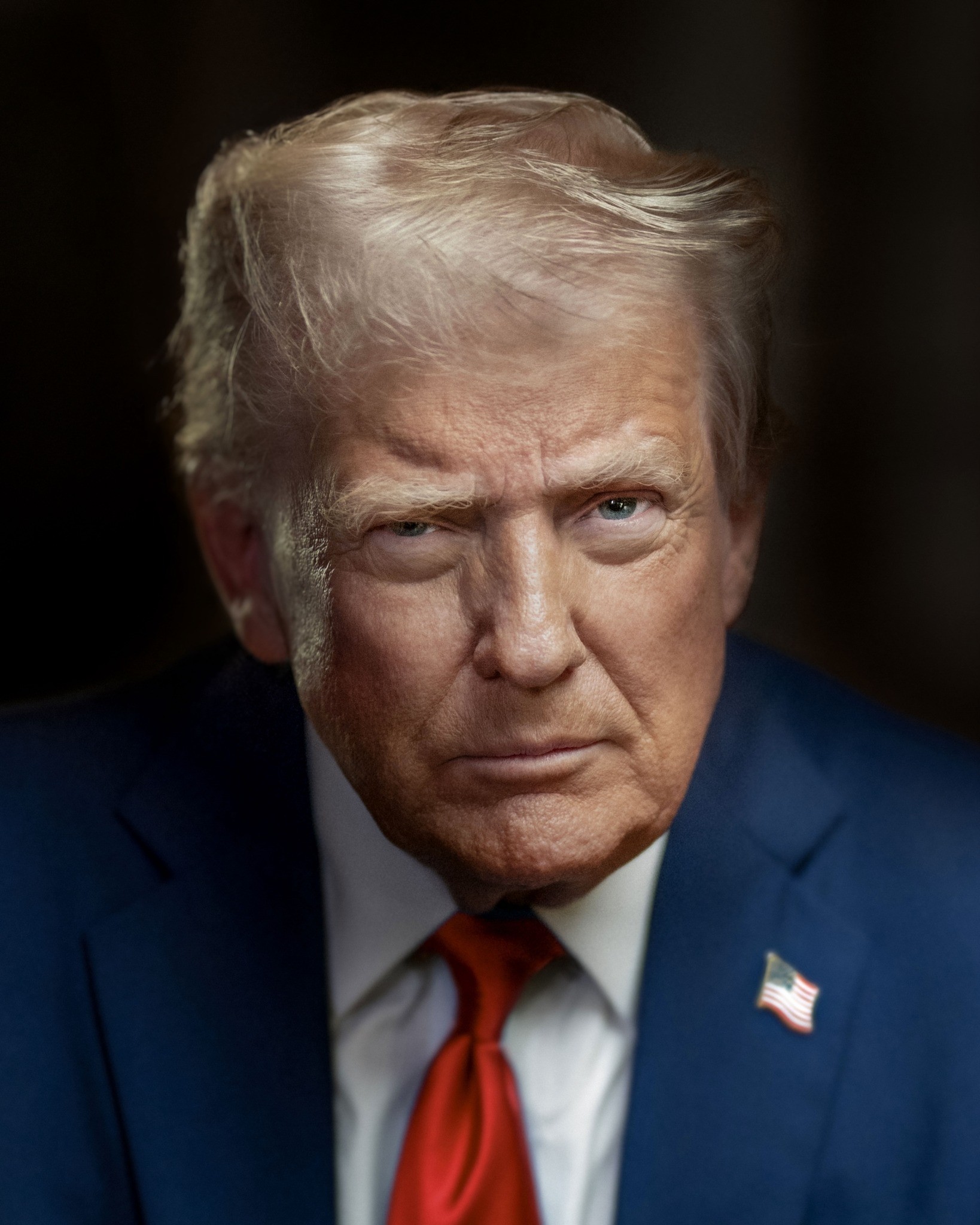 Official White House portrait of President Donald J. Trump, 2025, by photographer Daniel Torok