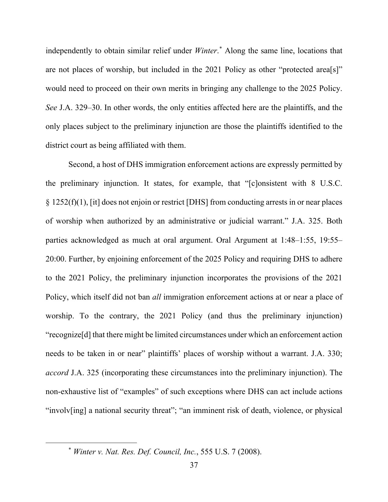 Page 37 of the Fourth Circuit opinion, Judge Agee's concurrence describing the narrow scope of the preliminary injunction