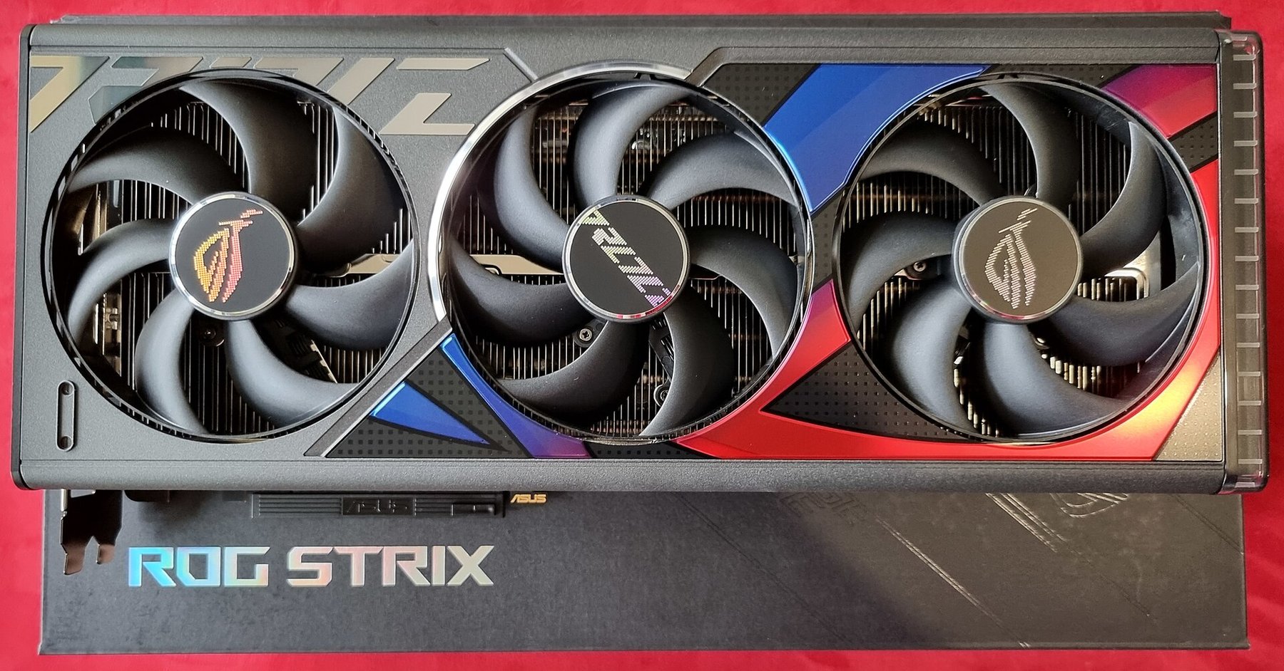 Asus ROG Strix GeForce RTX 4090 graphics card with three fans