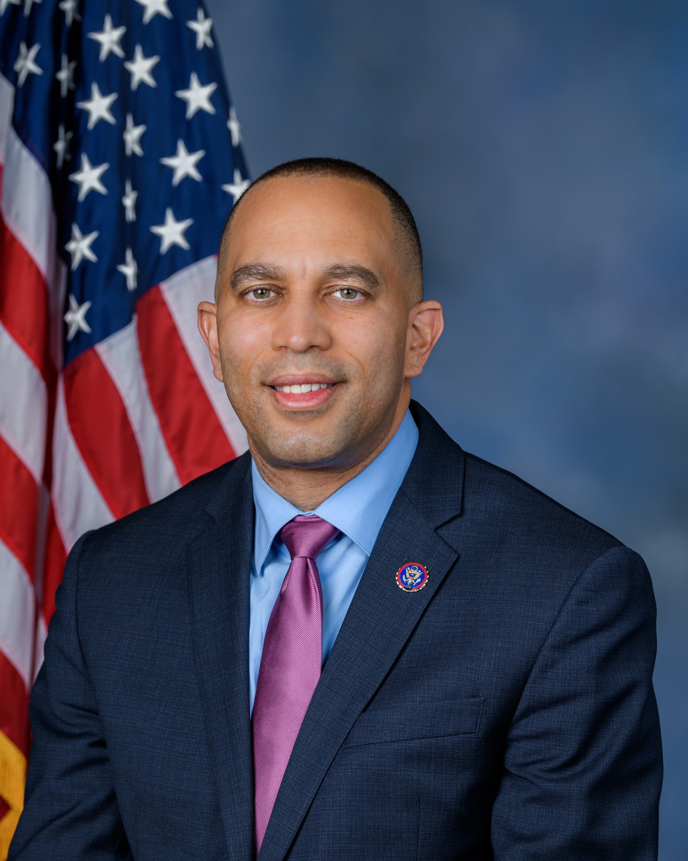 House Minority Leader Hakeem Jeffries, D-N.Y., in his official congressional portrait