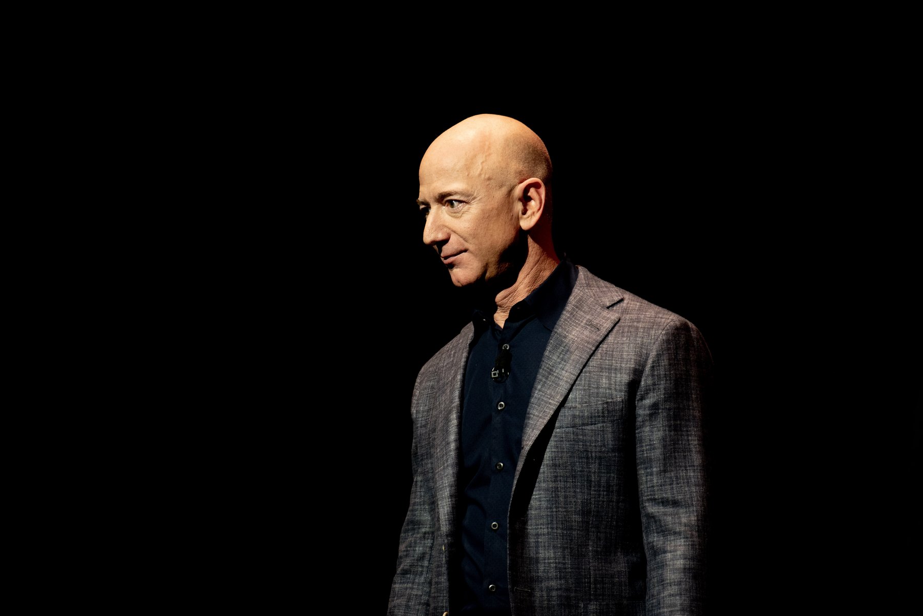 Jeff Bezos, owner of The Washington Post, at a Blue Origin event in Washington, D.C.
