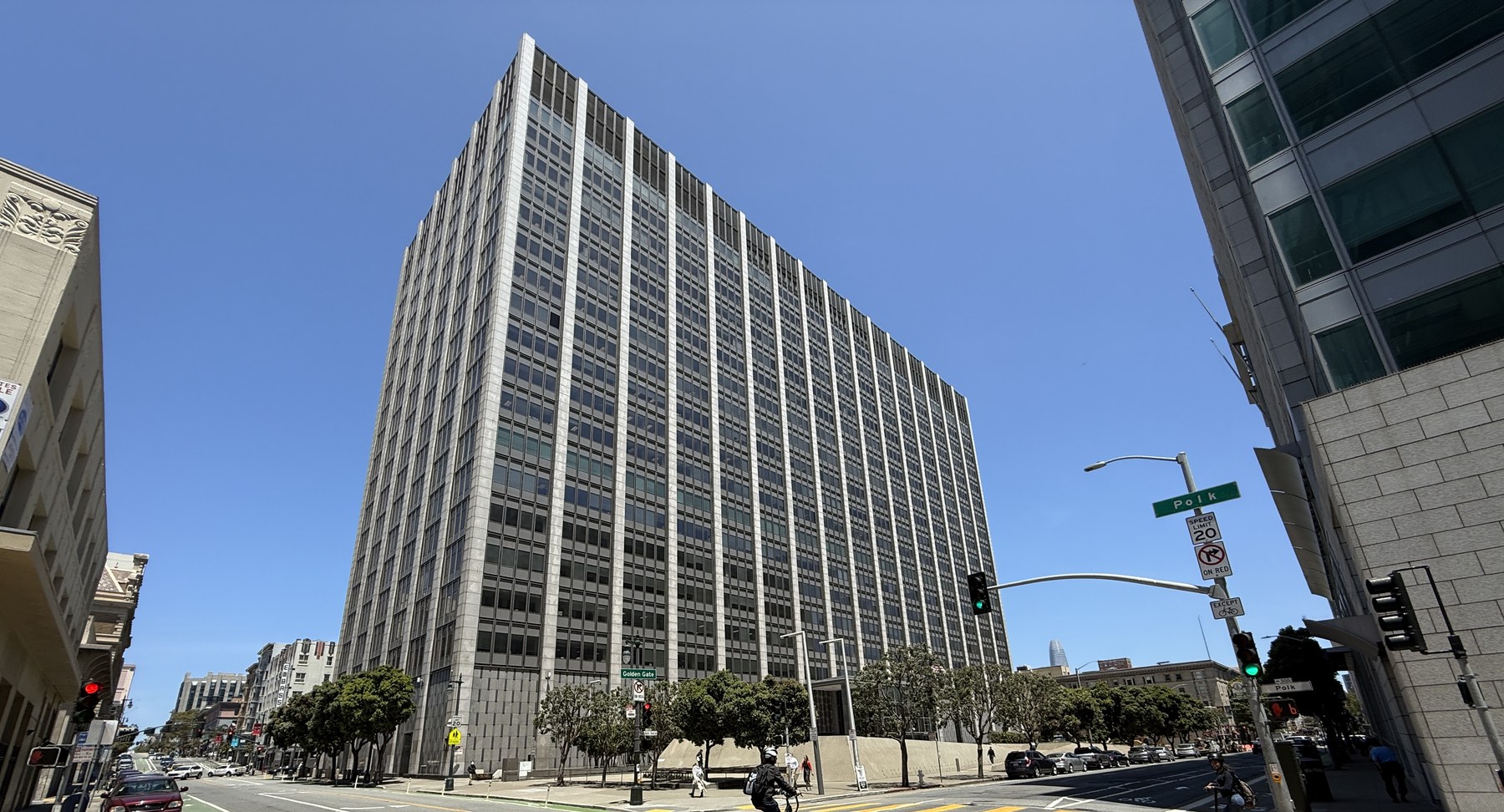 The Phillip Burton Federal Building and United States Courthouse at 450 Golden Gate Avenue in San Francisco
