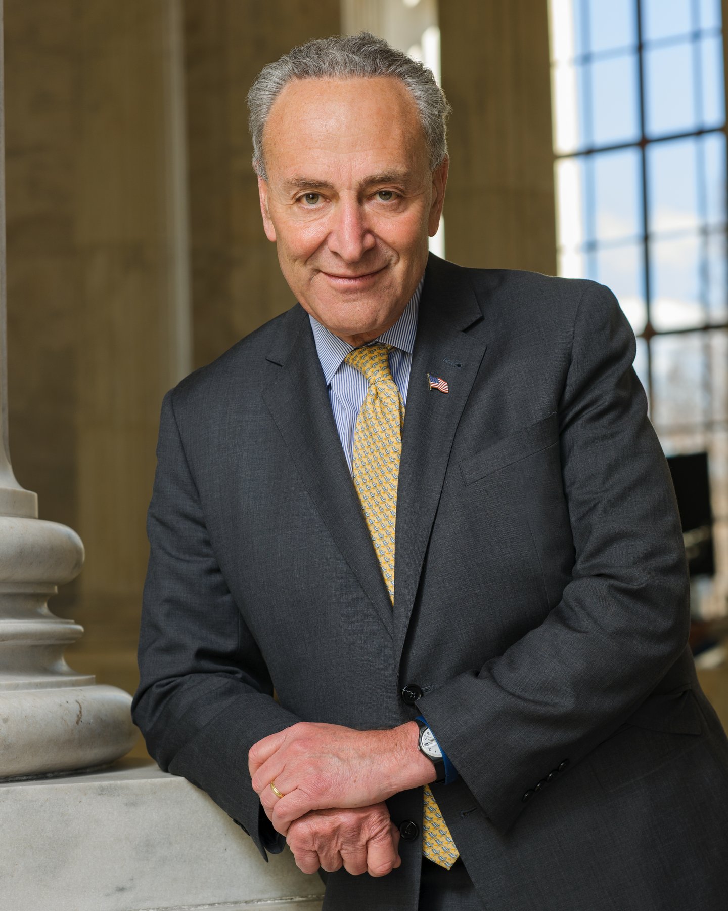 Official portrait of Senate Minority Leader Chuck Schumer of New York