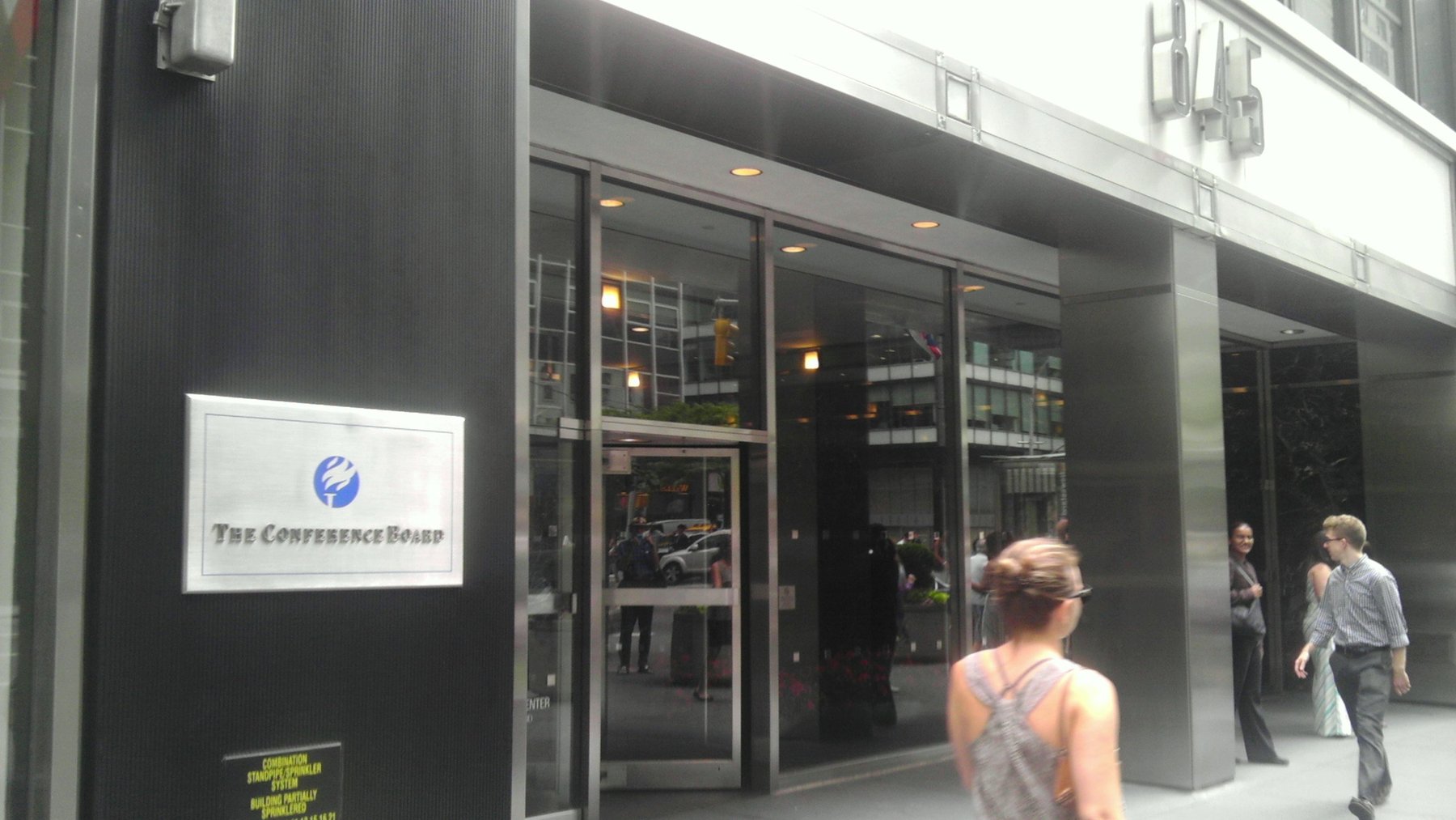 Entrance to The Conference Board offices at 845 Third Avenue in New York City