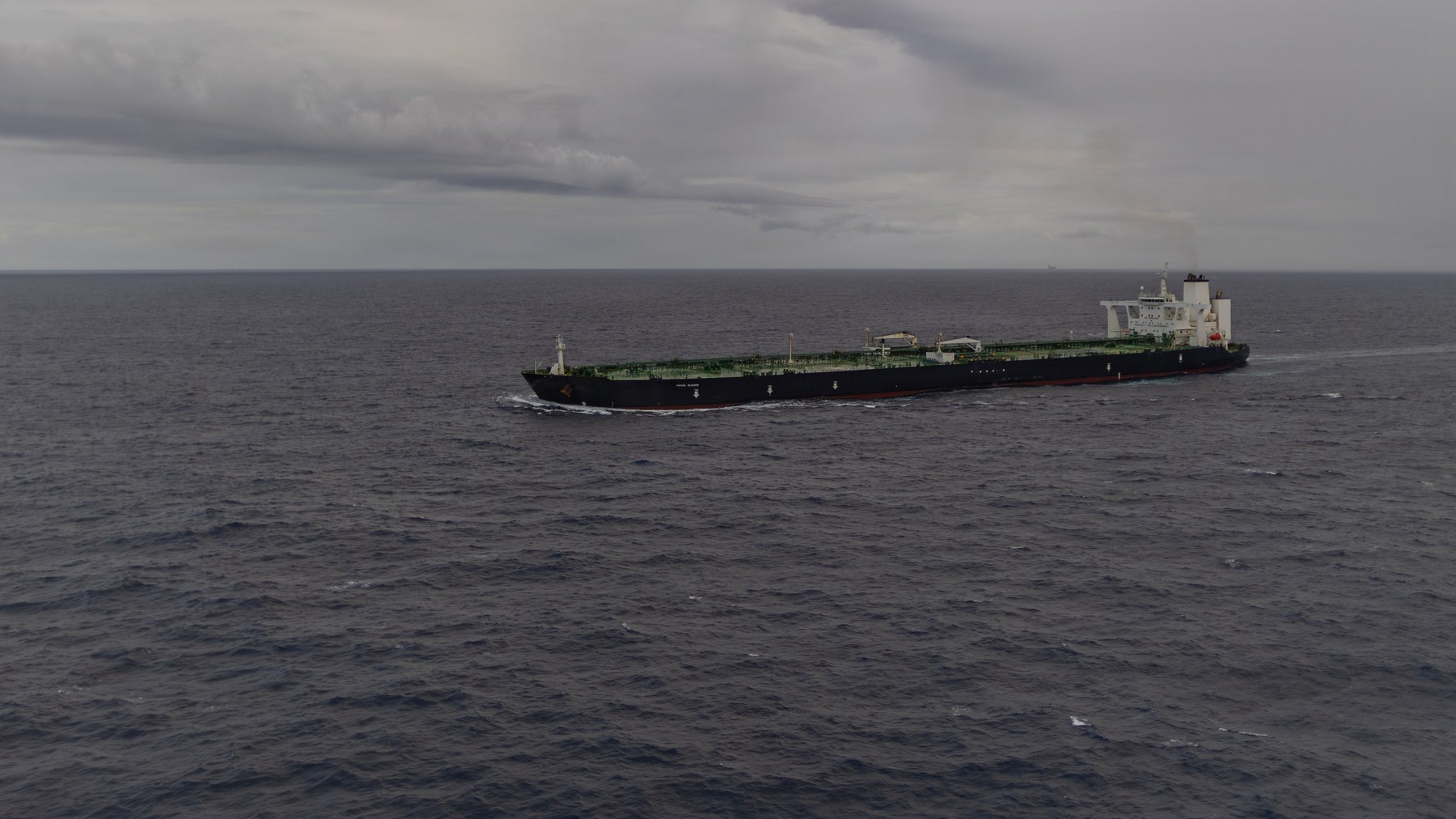 The stateless tanker M/T Sophia transits the Atlantic Ocean during a U.S. Southern Command right of visit boarding operation