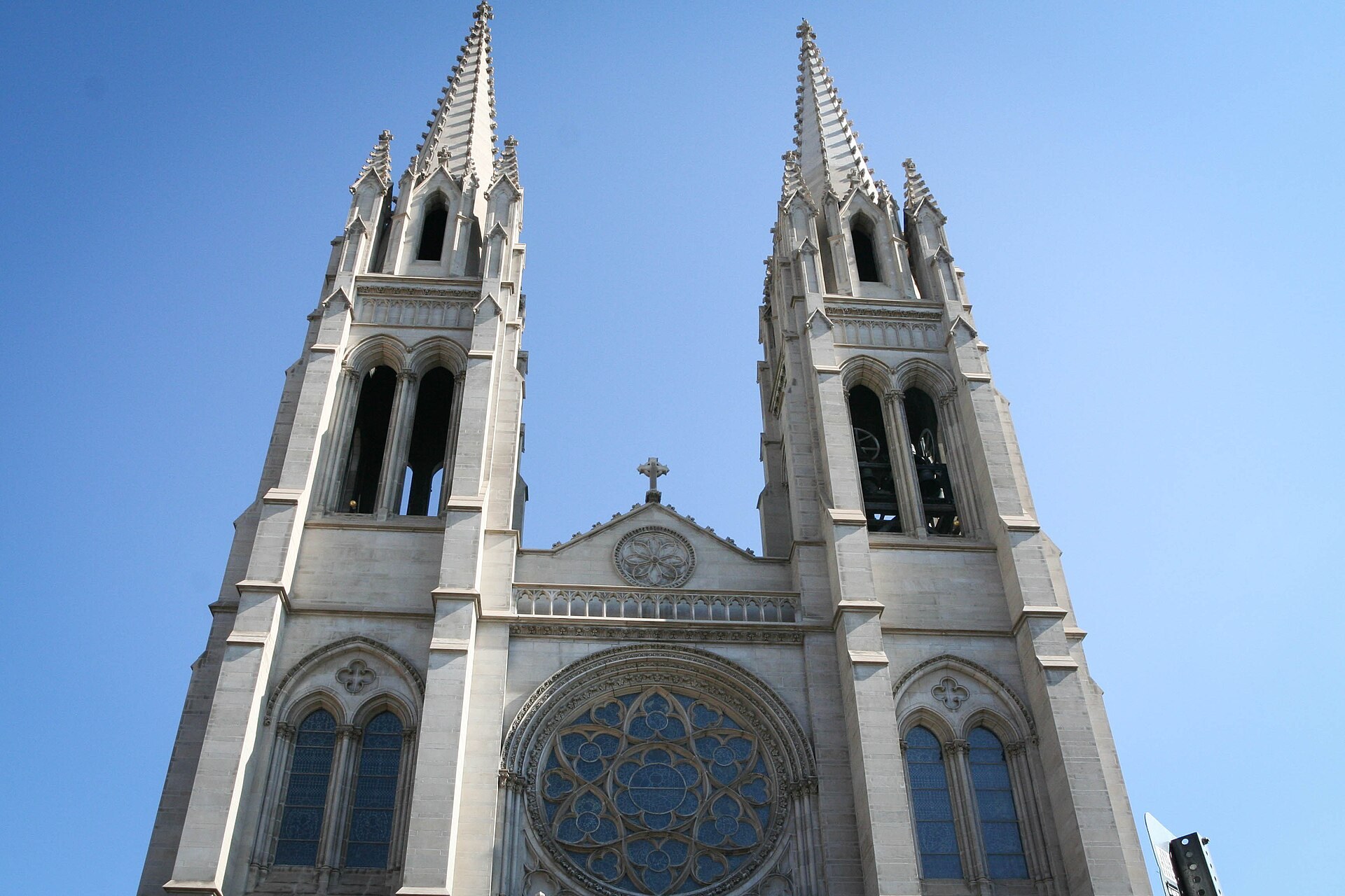 Exterior of the Cathedral Basilica of the Immaculate Conception in Denver, Colorado
