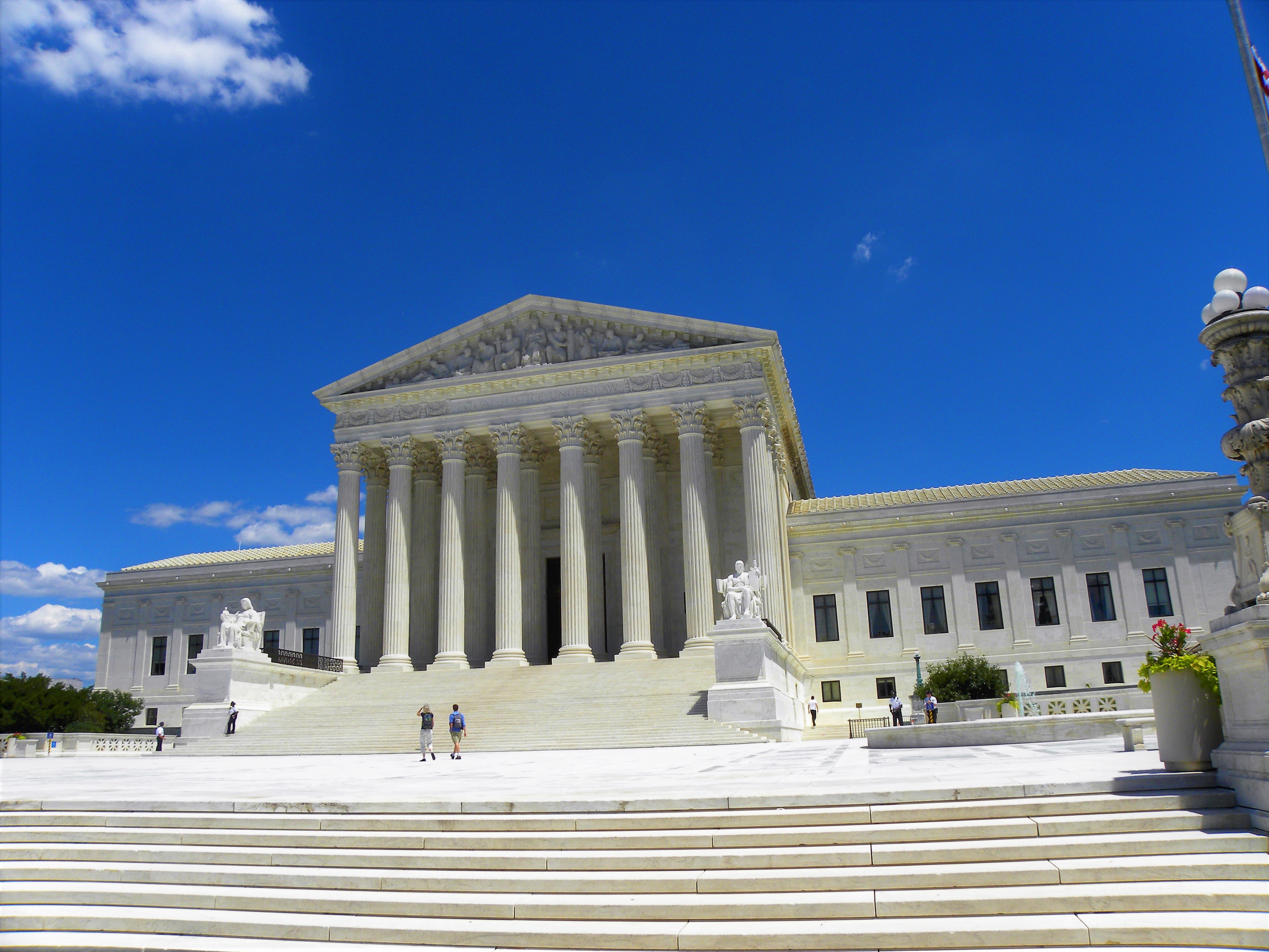 United States Supreme Court building in Washington, D.C., with 'Equal Justice Under Law' inscription on the pediment