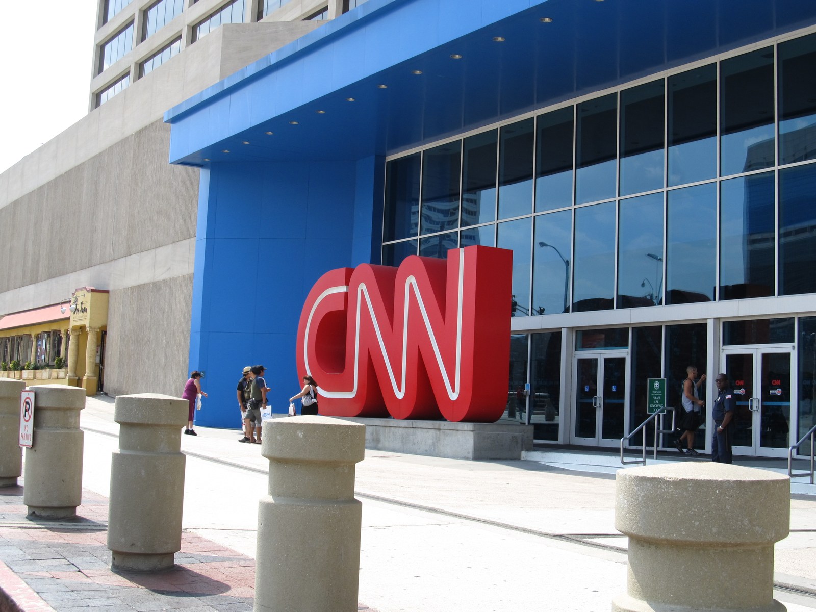 CNN's headquarters building, CNN Center, in downtown Atlanta