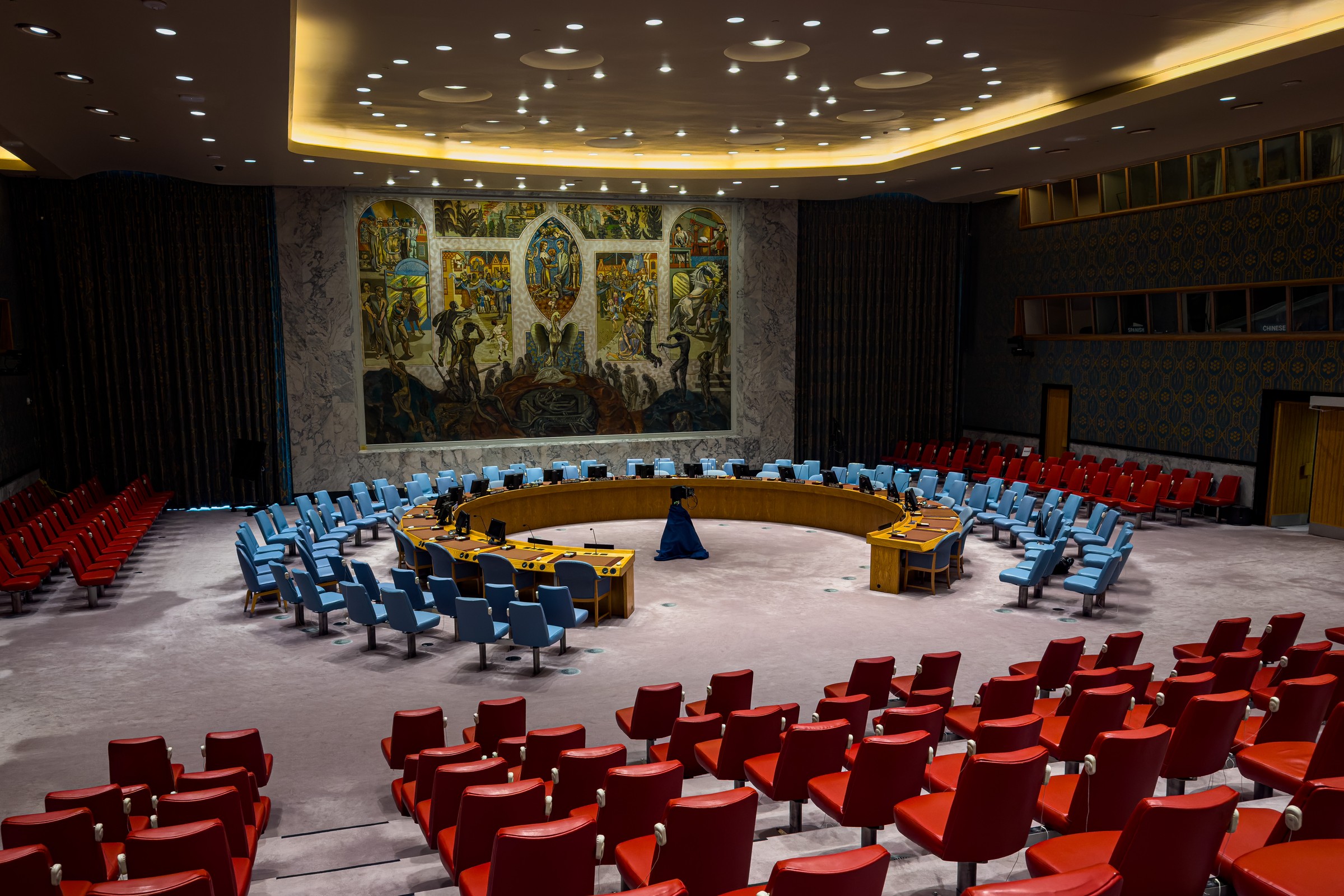 The United Nations Security Council chamber in New York, where Iran's nuclear file has now been formally referred