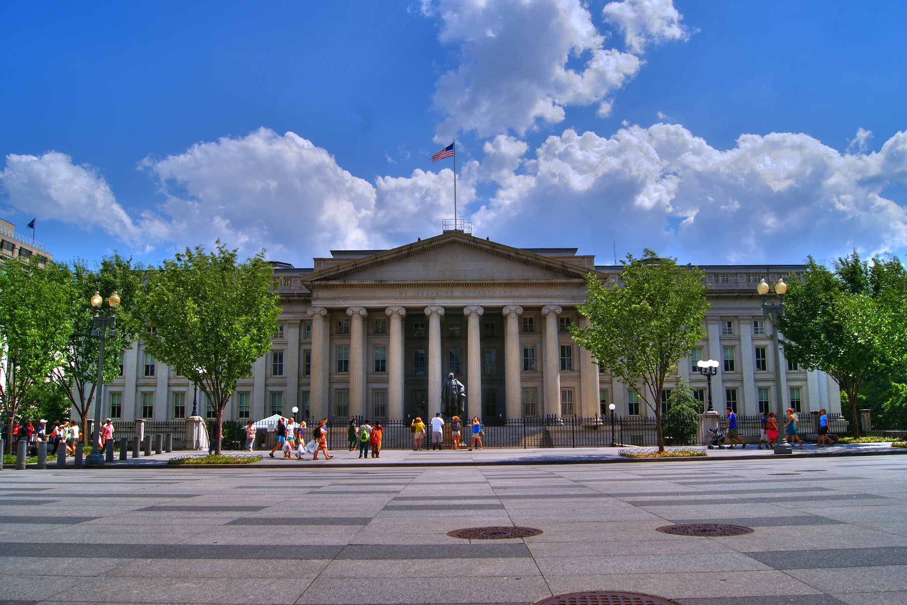 The U.S. Treasury Department building in Washington, D.C.,