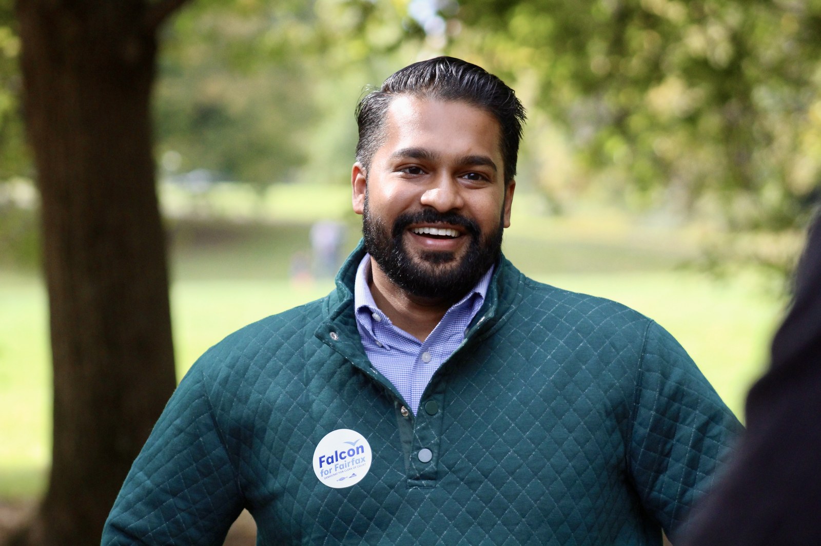 Virginia state Sen. Saddam Azlan Salim of Fairfax at a candidates event in Fairfax City in October 2023