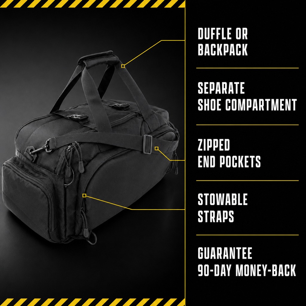 Hybrid duffle bag specification card