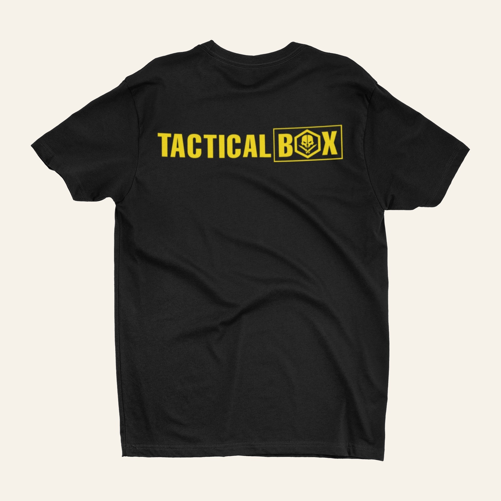 TacticalBox logo T-Shirt back print laid flat