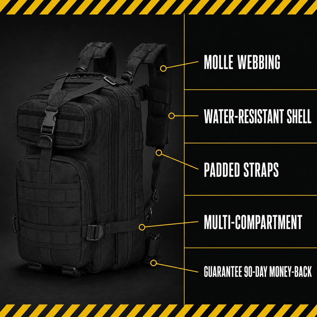 Tactical backpack specification card