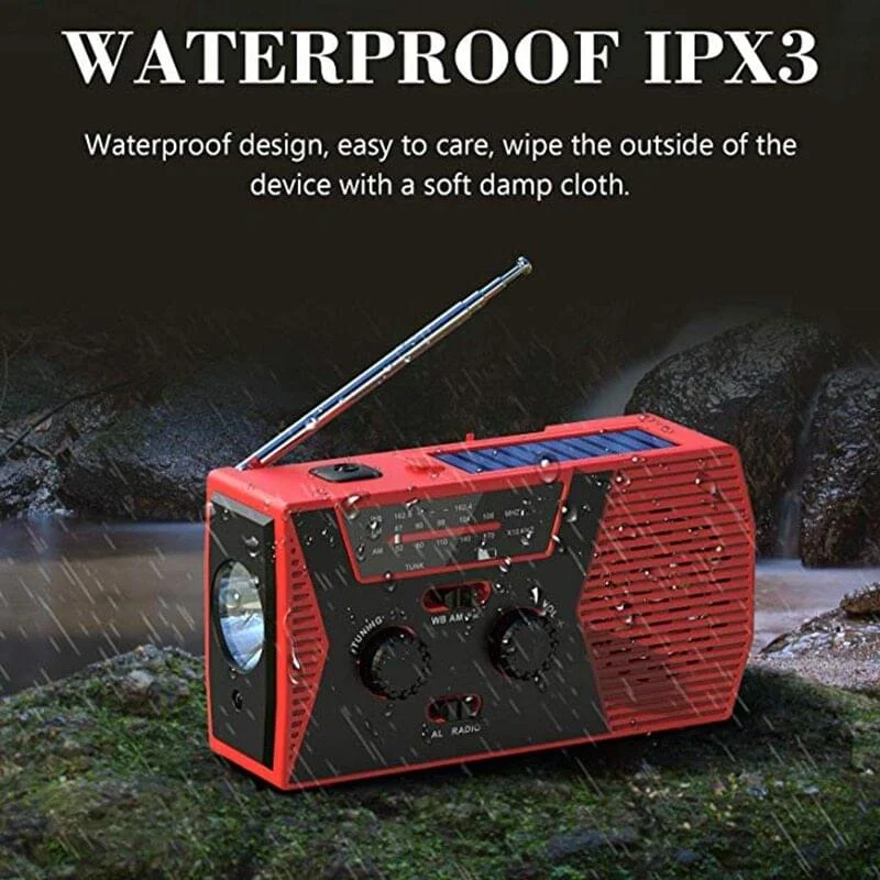 Solar Crank Emergency Radio included in the Tactical Box