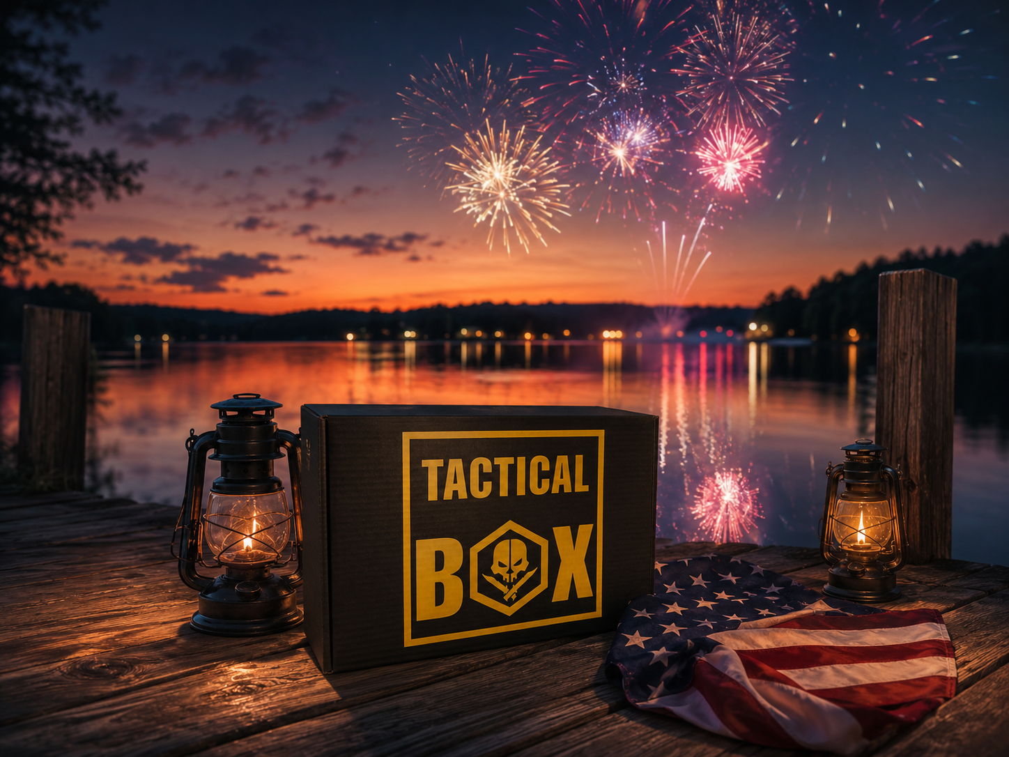 TacticalBox under 4th of July fireworks — free first box offer