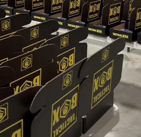Warehouse rows stacked with Tactical Box shipments