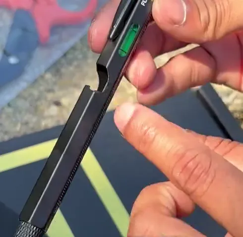 Close-up of a multitool included in the box