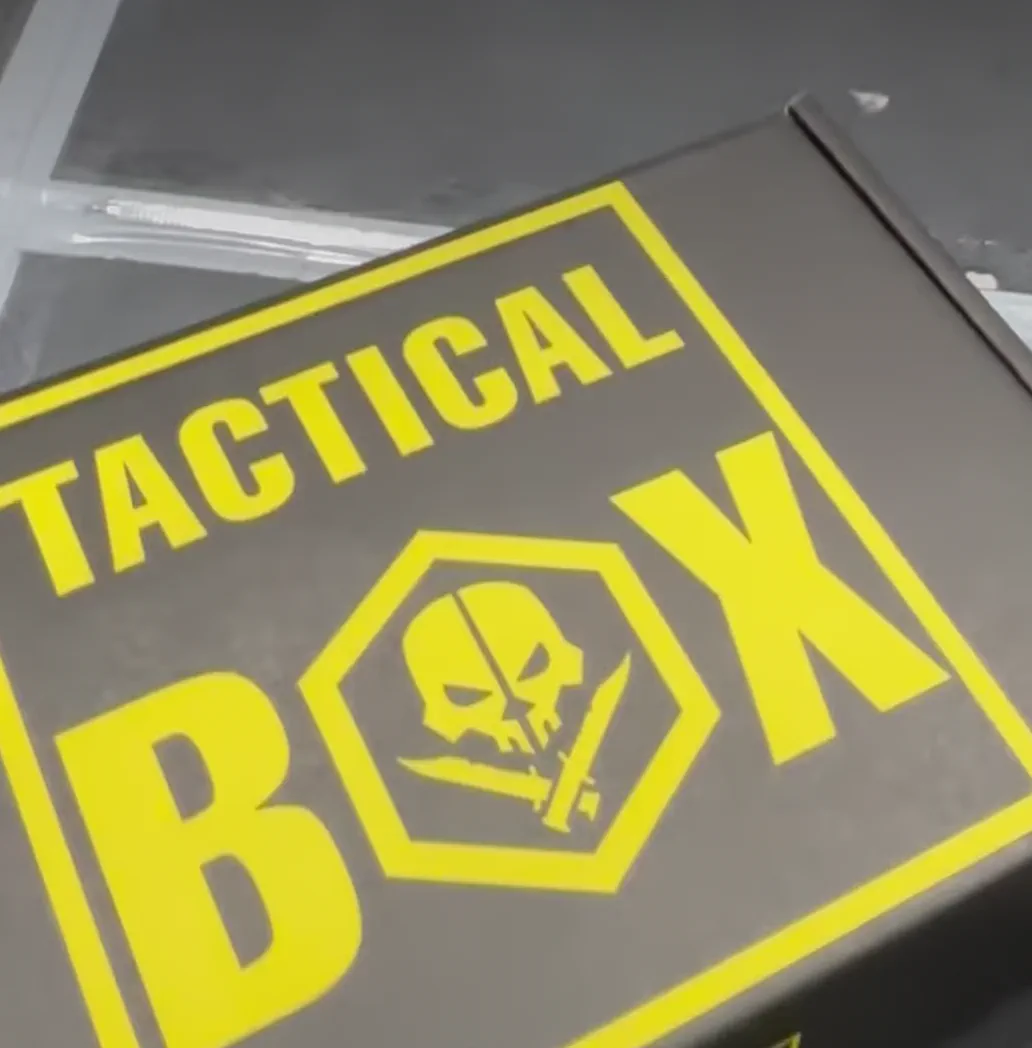 Behind-the-scenes still from the TacticalBox ad