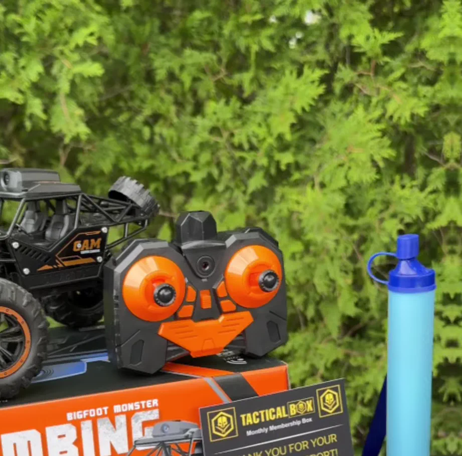 RC Bigfoot Monster climbing truck shown in the ad video