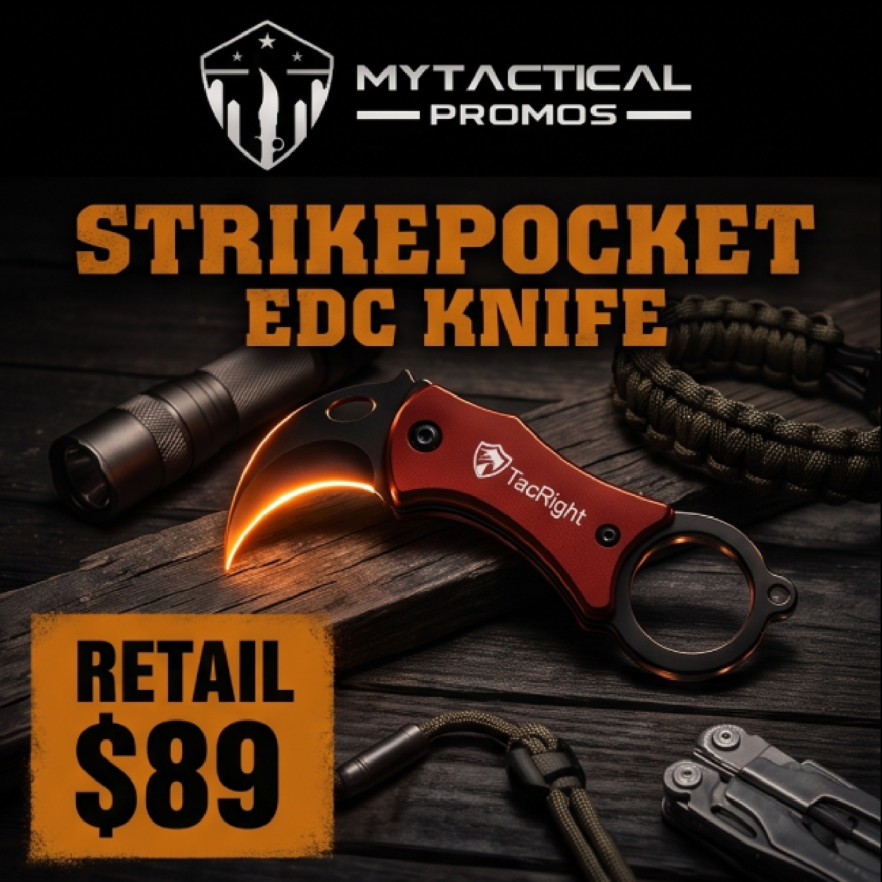 StrikePocket EDC Knife included in the Tactical Box