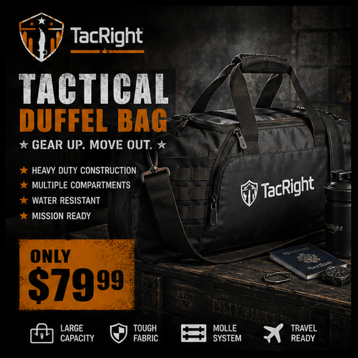 Tactical Duffel Bag included in the Tactical Box