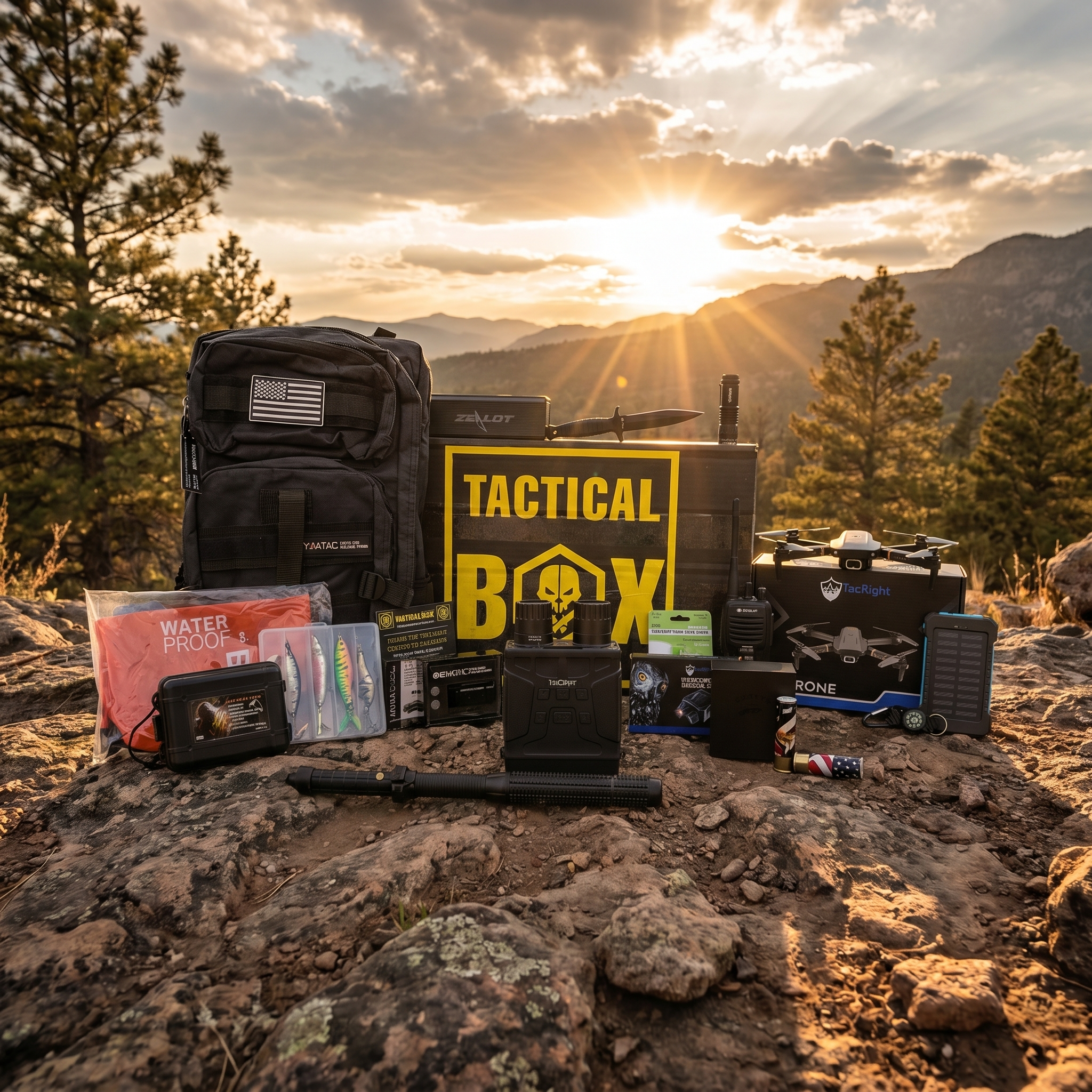 TacticalBox at mountain sunset — Memorial Day free first box offer
