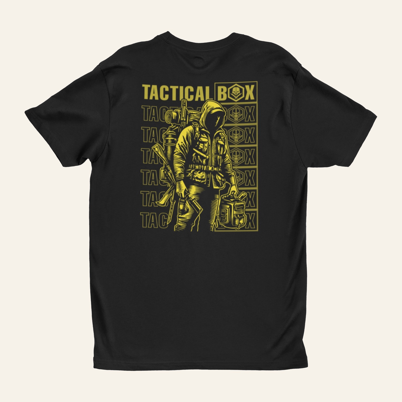 Prepper Man T-Shirt back print laid flat