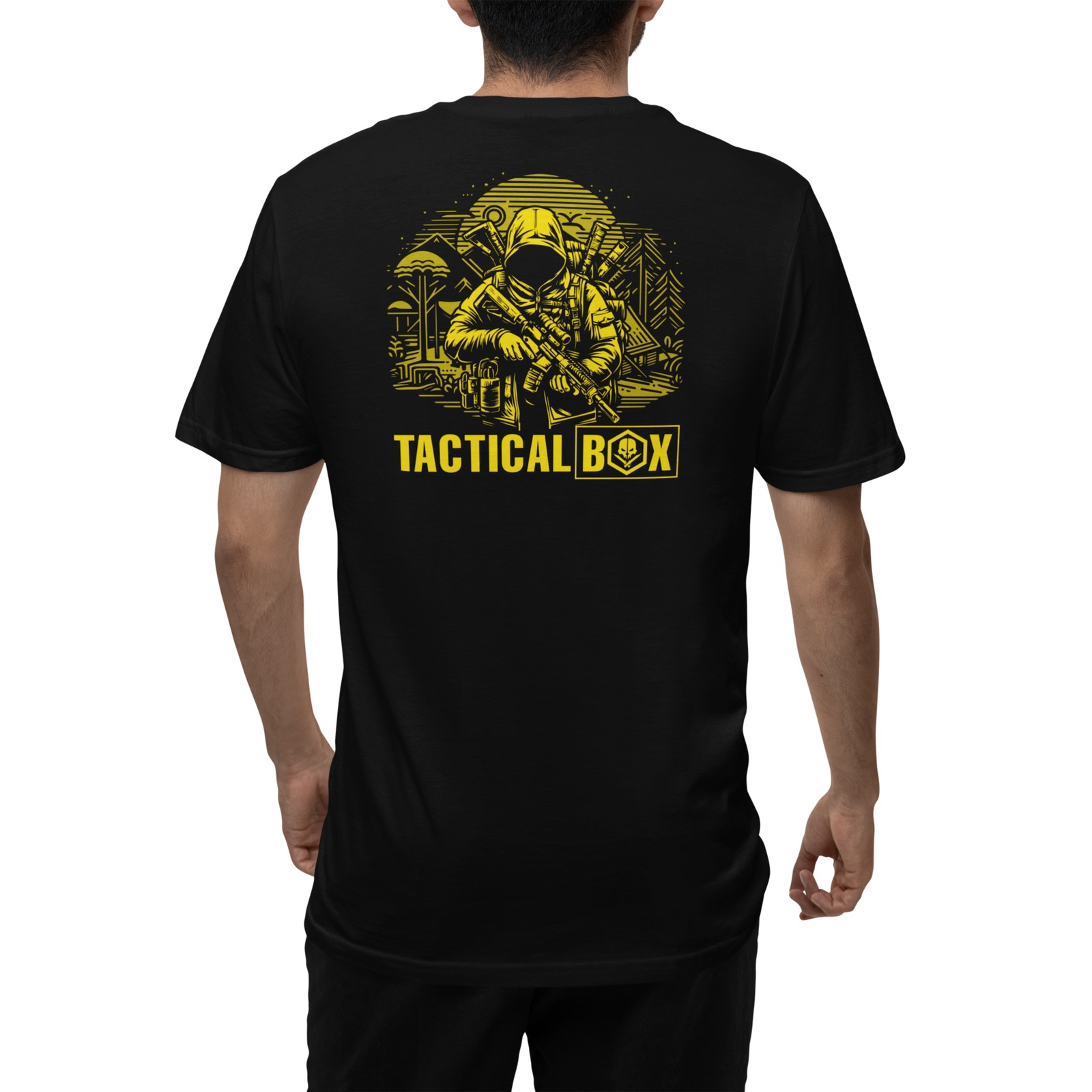 Tactical Ready T-Shirt on a model, rear view