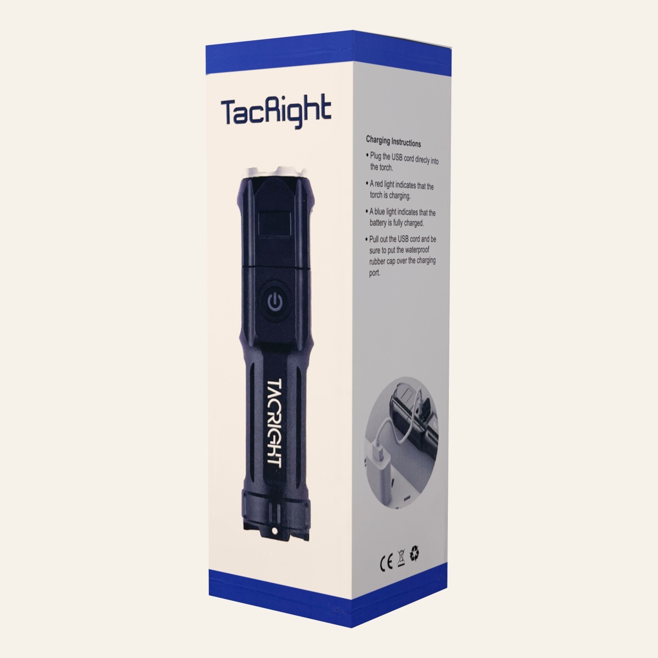 Tacright USB Flashlight retail box
