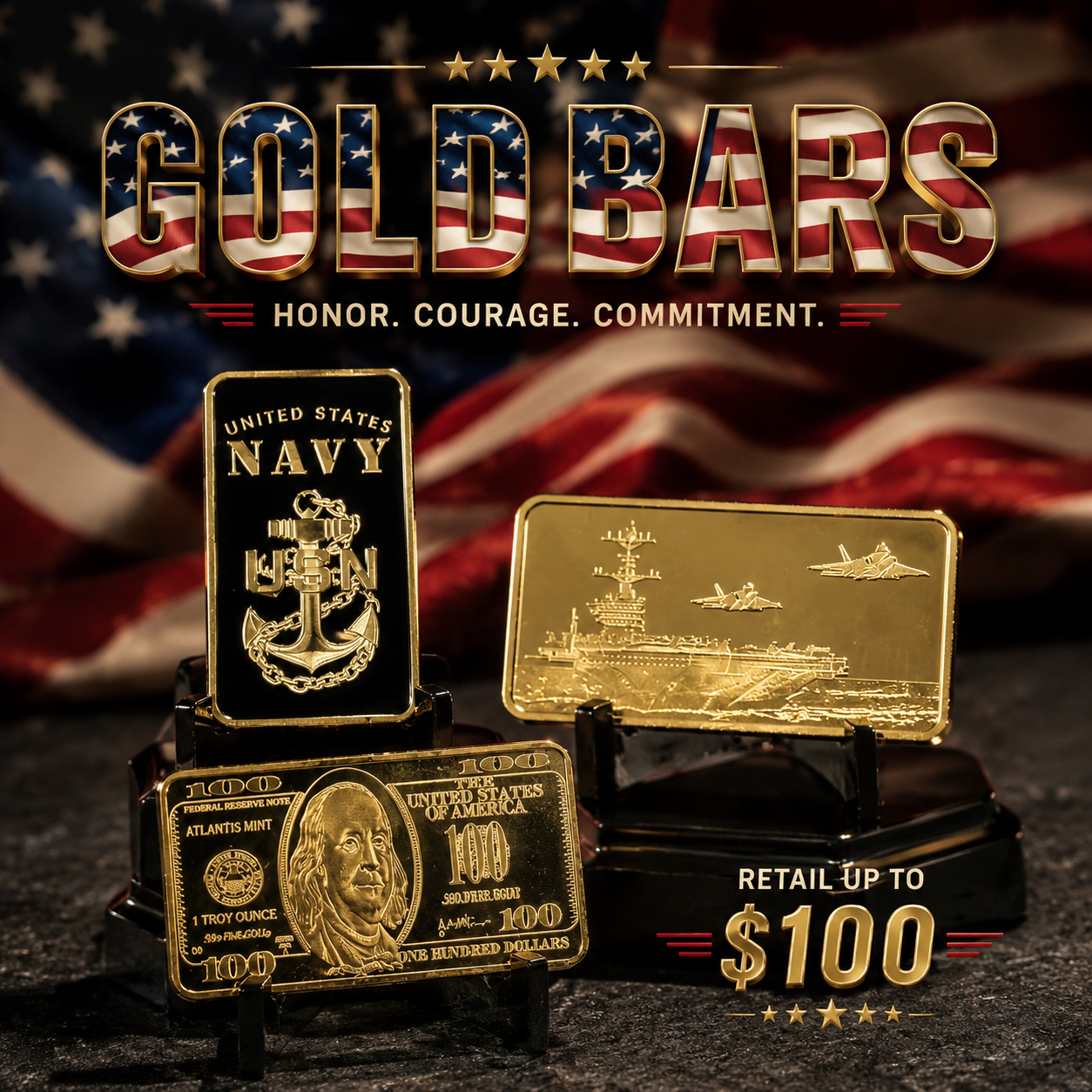 Real precious-metal gold bars — hedge against currency uncertainty